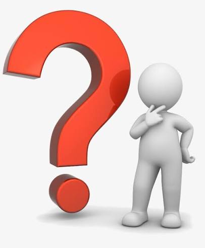 A confused figure beside a question mark